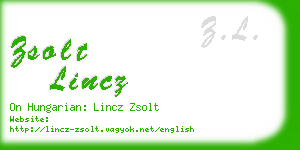 zsolt lincz business card